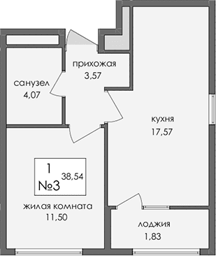 1-комн., 36.71 м²