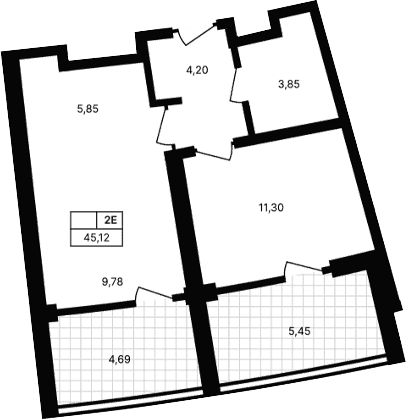 2-комн., 34.98 м²