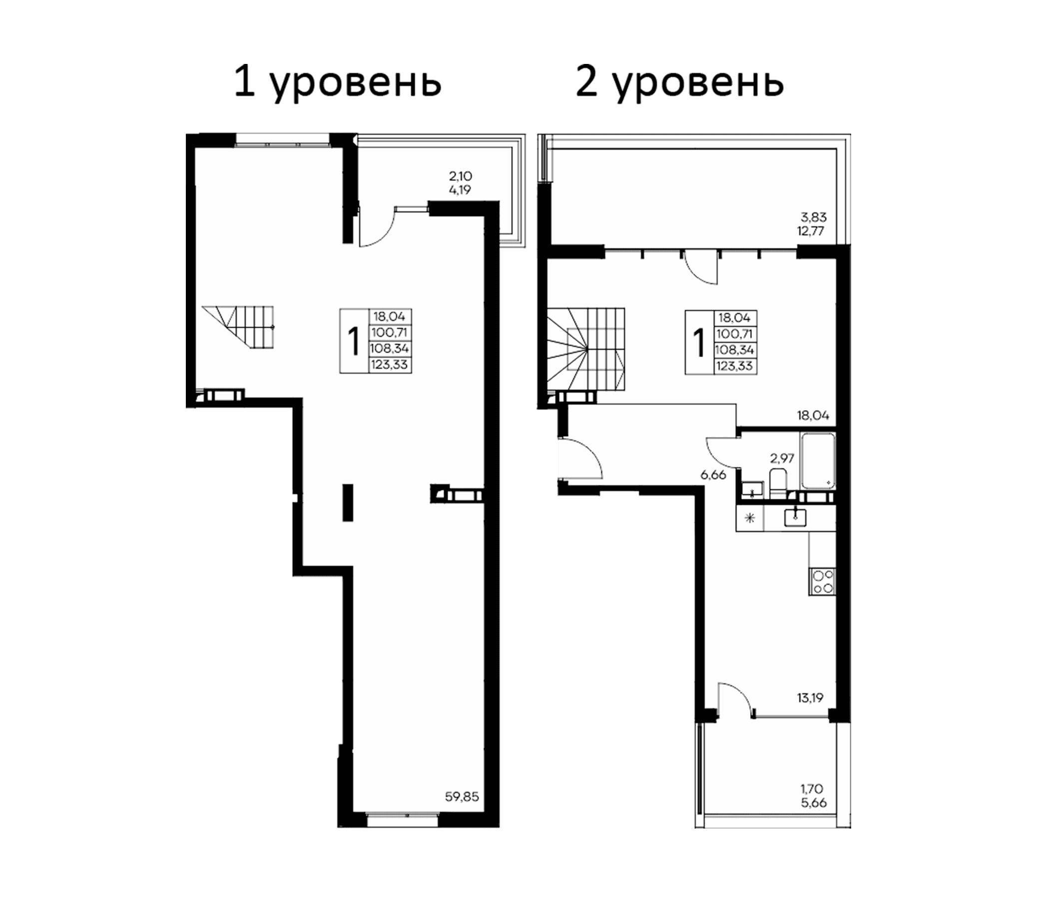 2-комн., 115.7 м²