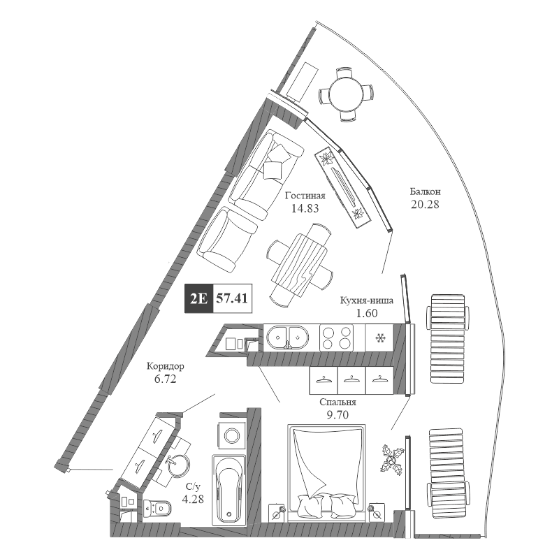 2-комн., 37.13 м²