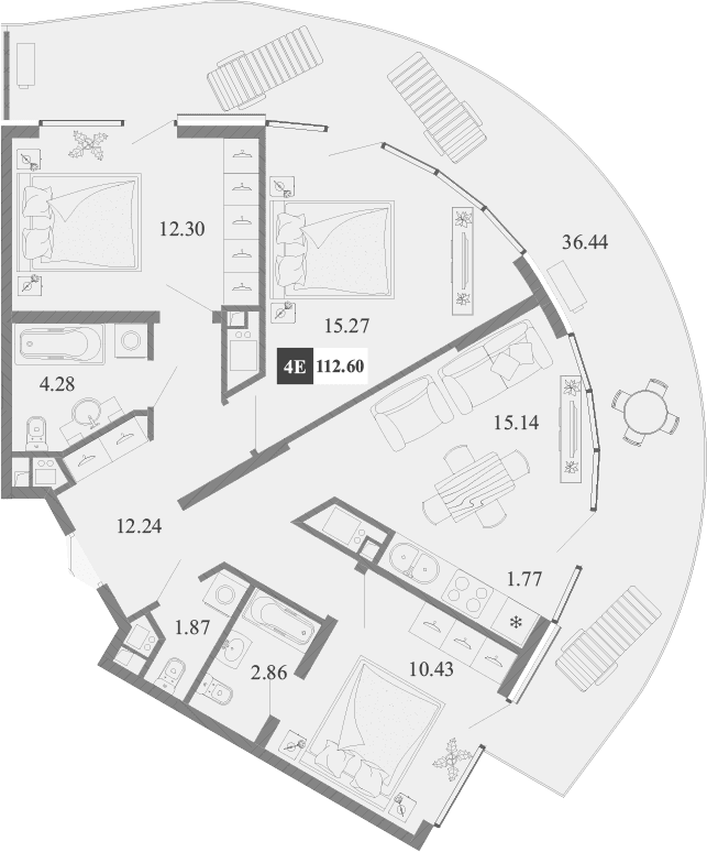 4-комн., 76.16 м²