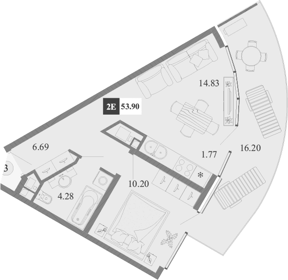 2-комн., 37.7 м²