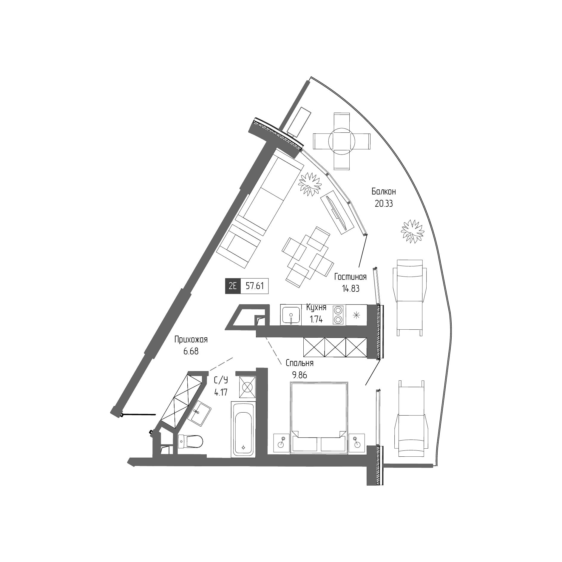 2-комн., 37.28 м²
