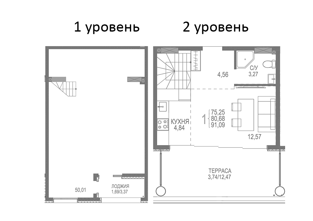 1-комн., 85.66 м²