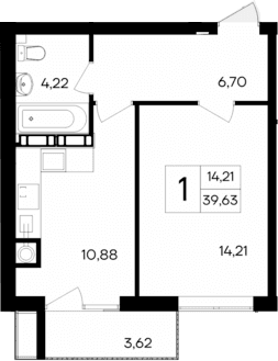1-комн., 36.01 м²