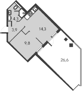 2-комн., 32.3 м²