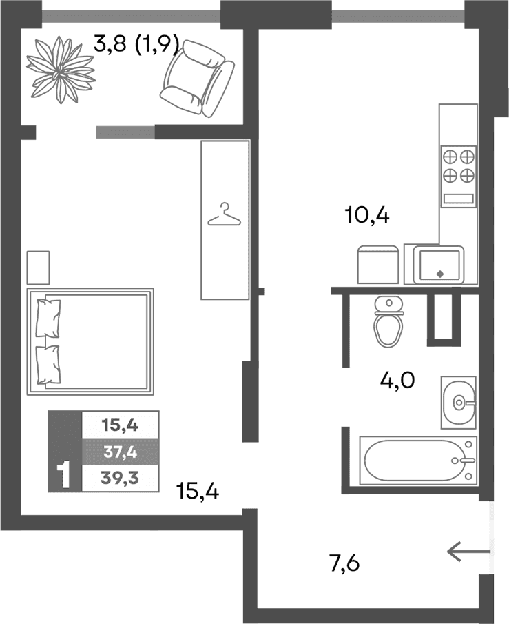 1-к. квартиры