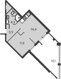 2-комн., 32.4 м²