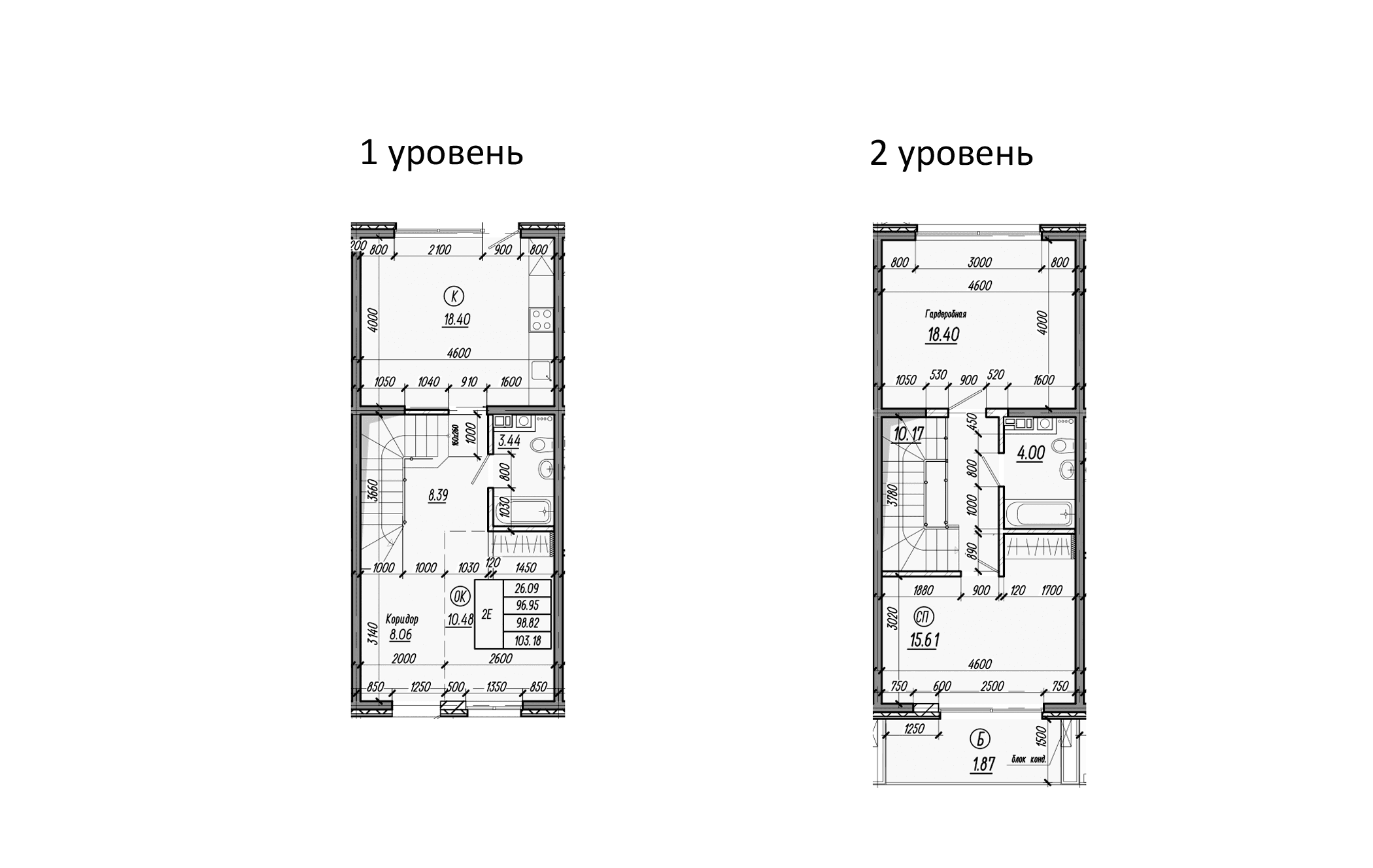 Таунхаусы, 91.33 м²