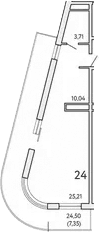Студия, 38.96 м²