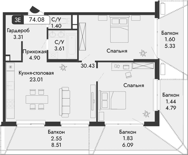 Своб. план., 66.66 м²