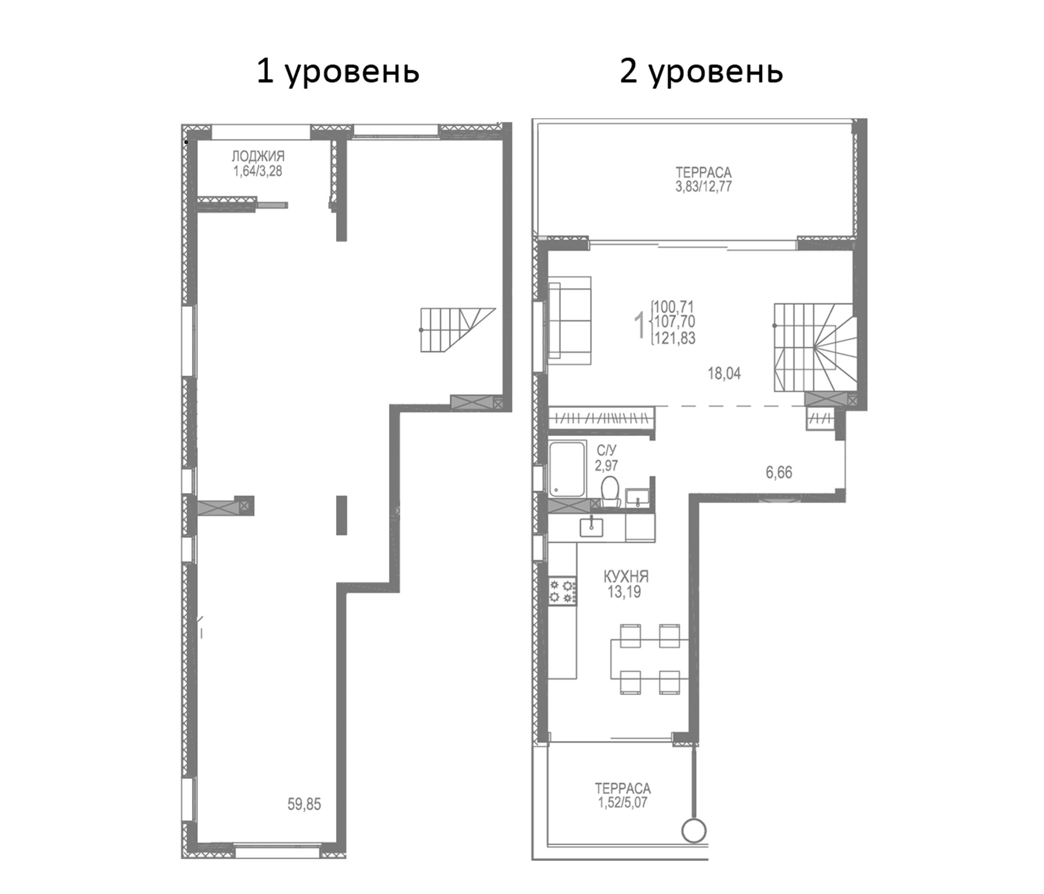 2-комн., 114.84 м²