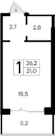Студия, 21 м²