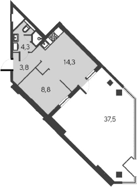 2-комн., 31.2 м²