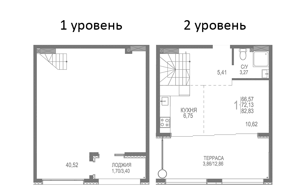 2-комн., 77.27 м²