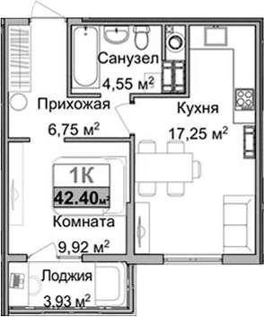 1-комн., 36.51 м²