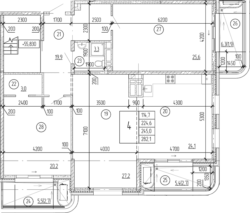 4-комн., 261.7 м²