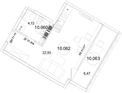 Студия, 27.14 м²
