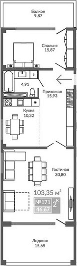 2-комн., 77.83 м²