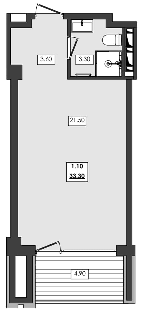 1-комн., 28.4 м²