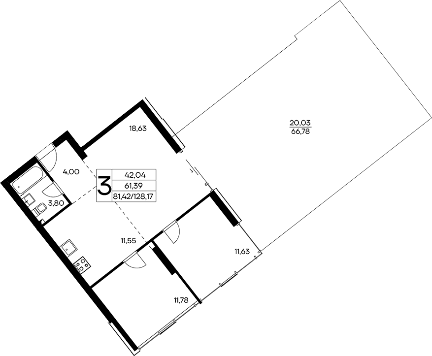 2-комн., 108.14 м²