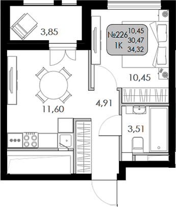 1-к. квартиры