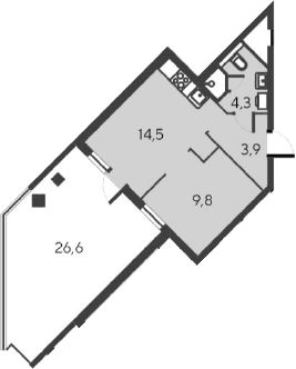 2-комн., 31.5 м²