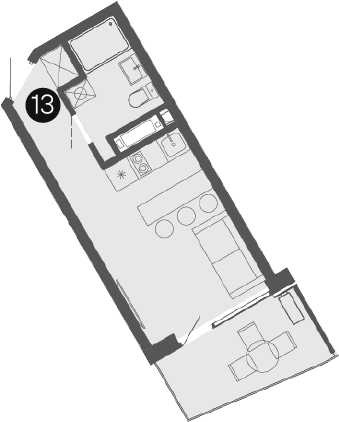 Студия, 20.79 м²
