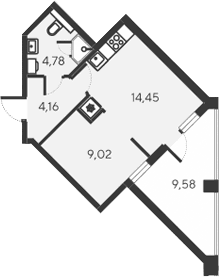 2-комн., 32.41 м²