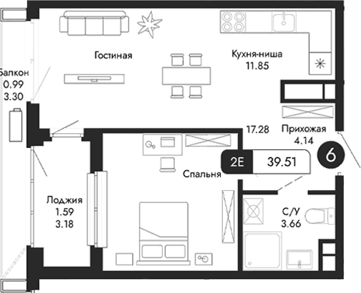 Своб. план., 36.93 м²