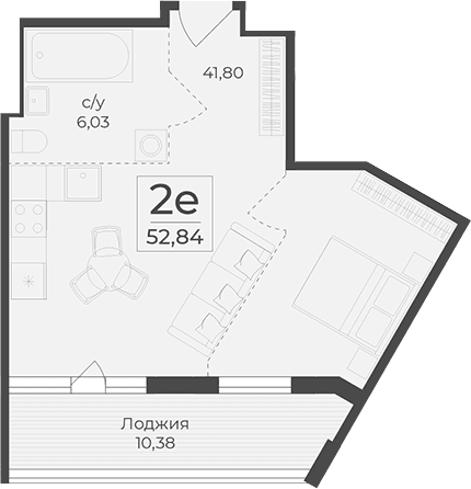 Своб. план., 52.46 м²