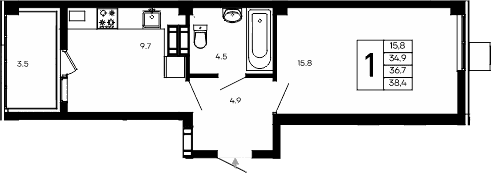 1-к. квартиры