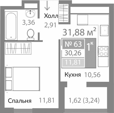 1-к. квартиры