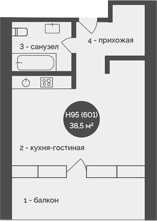 Своб. план., 38.5 м²