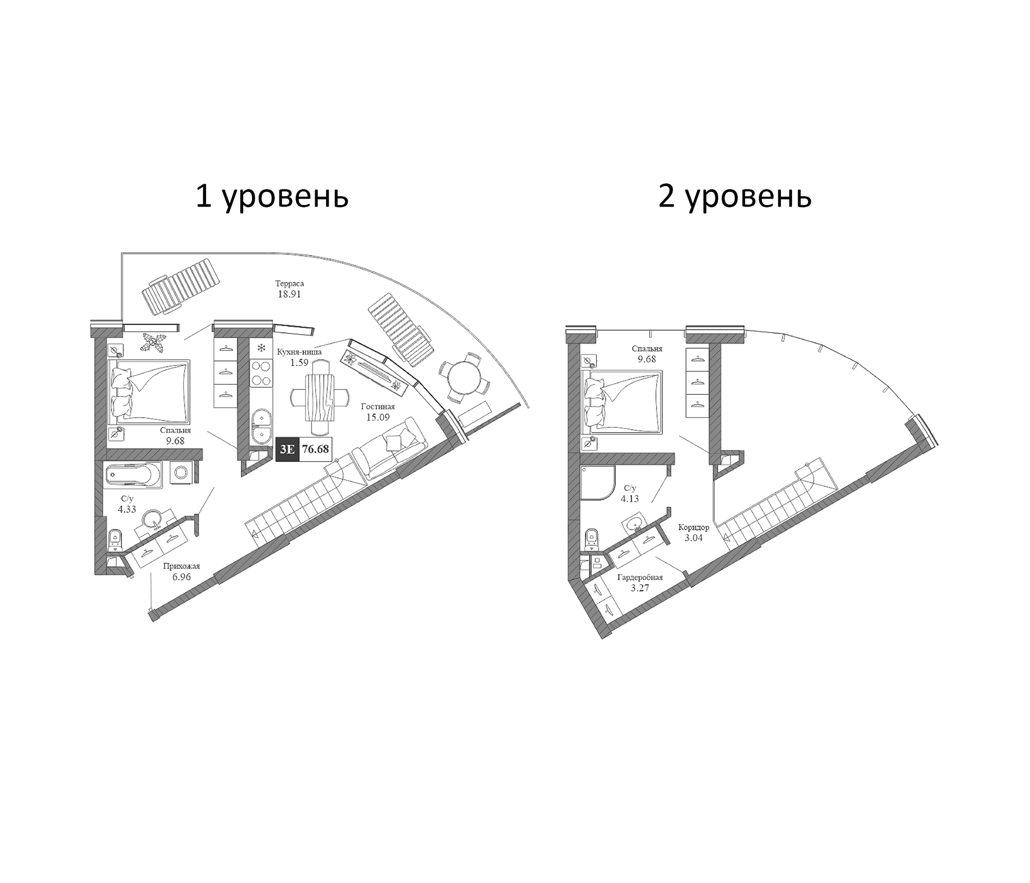 3-комн., 57.77 м²