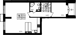 3-комн., 115.61 м²
