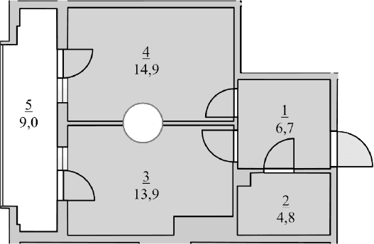 1-комн., 40.3 м²