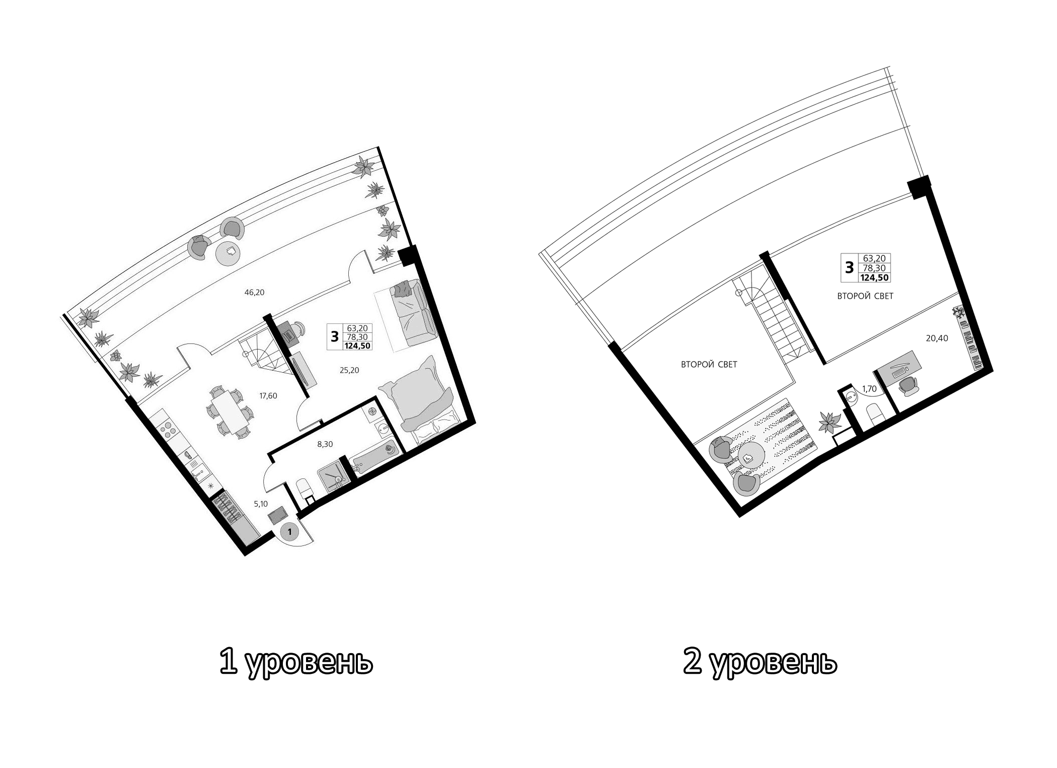 3-комн., 78.3 м²