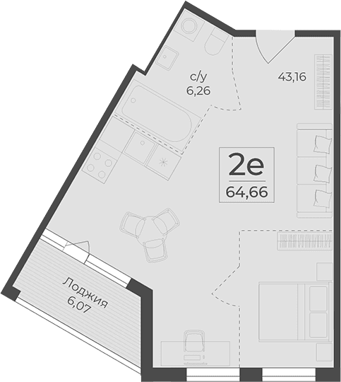 Своб. план., 58.59 м²