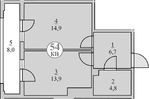 1-комн., 40.3 м²