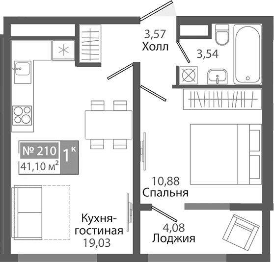 1-комн., 37.02 м²
