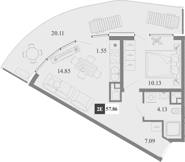2-комн., 37.75 м²