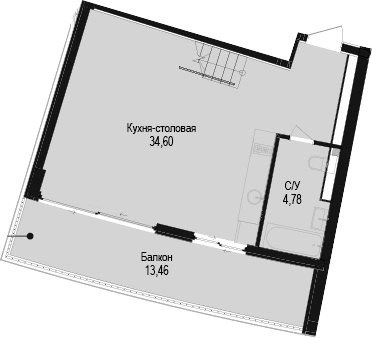 1-комн., 52.7 м²