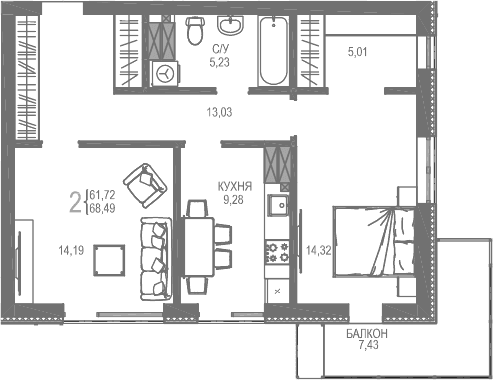 2-к. квартиры