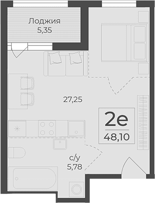 Своб. план., 42.75 м²