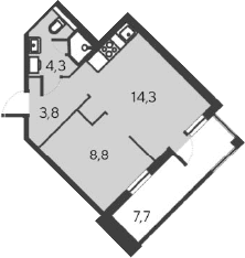 2-комн., 31.2 м²