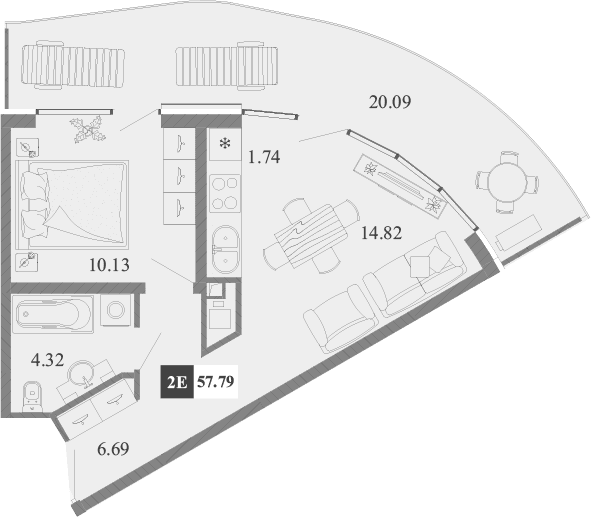2-комн., 37.7 м²