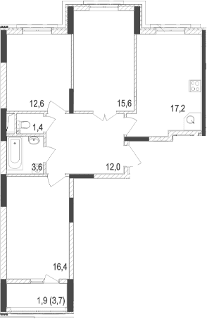 4-комн., 78.8 м²