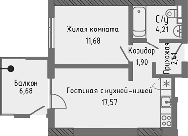 2-комн., 37.77 м²