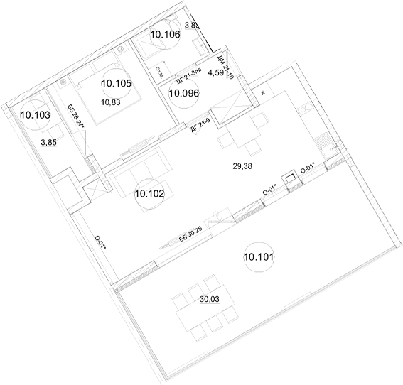 2-комн., 59.19 м²